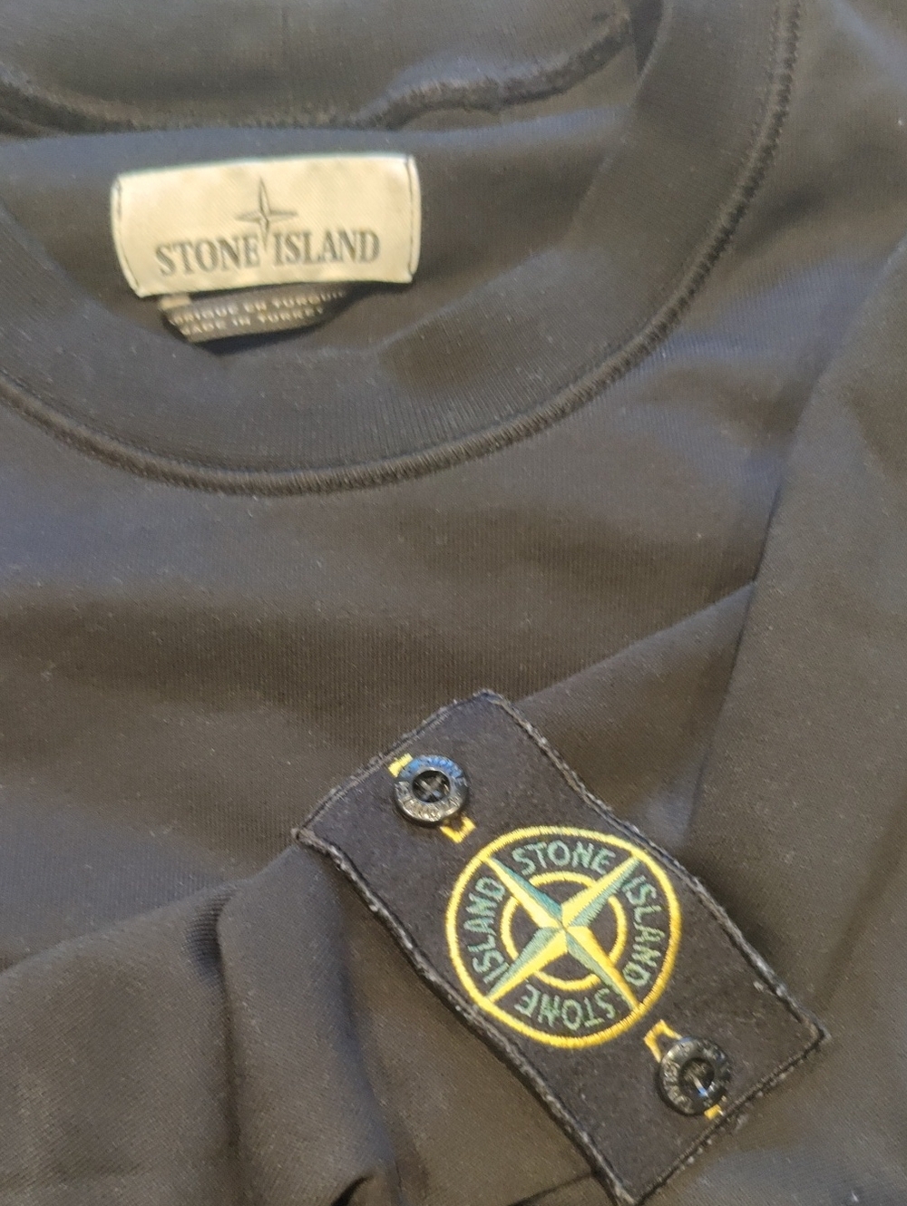 Stone Island Black Crewneck Sweatshirt
